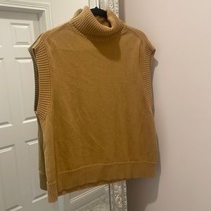 Sweater vest w/ turtle neck SZ XL mustard color